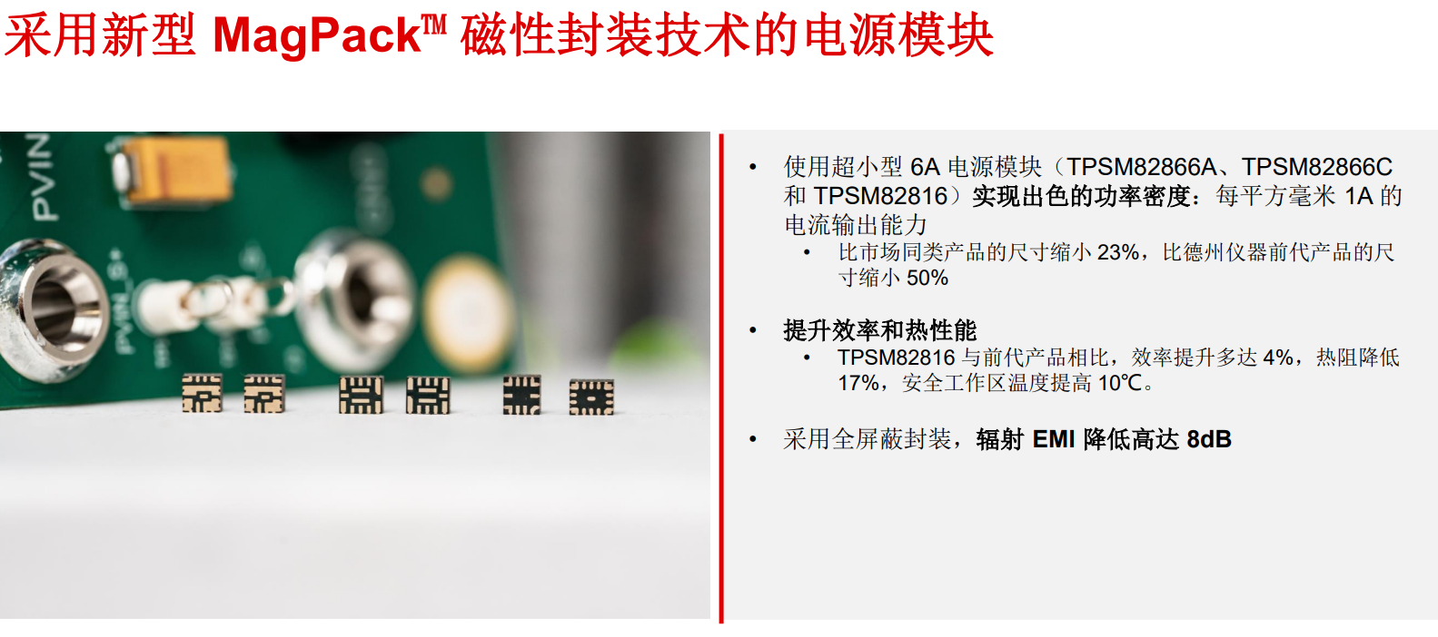 Pg电子游戏平台：德州仪器创新MagPack封装技术引领电源模块产品新标准(图2)