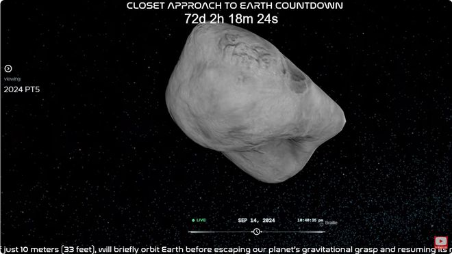 Pg电子游戏：小行星2024PT5本月做客地球：停留57天
